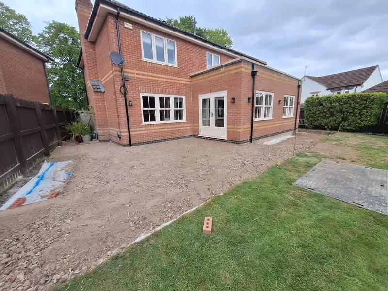 Brick house with a new rear extension