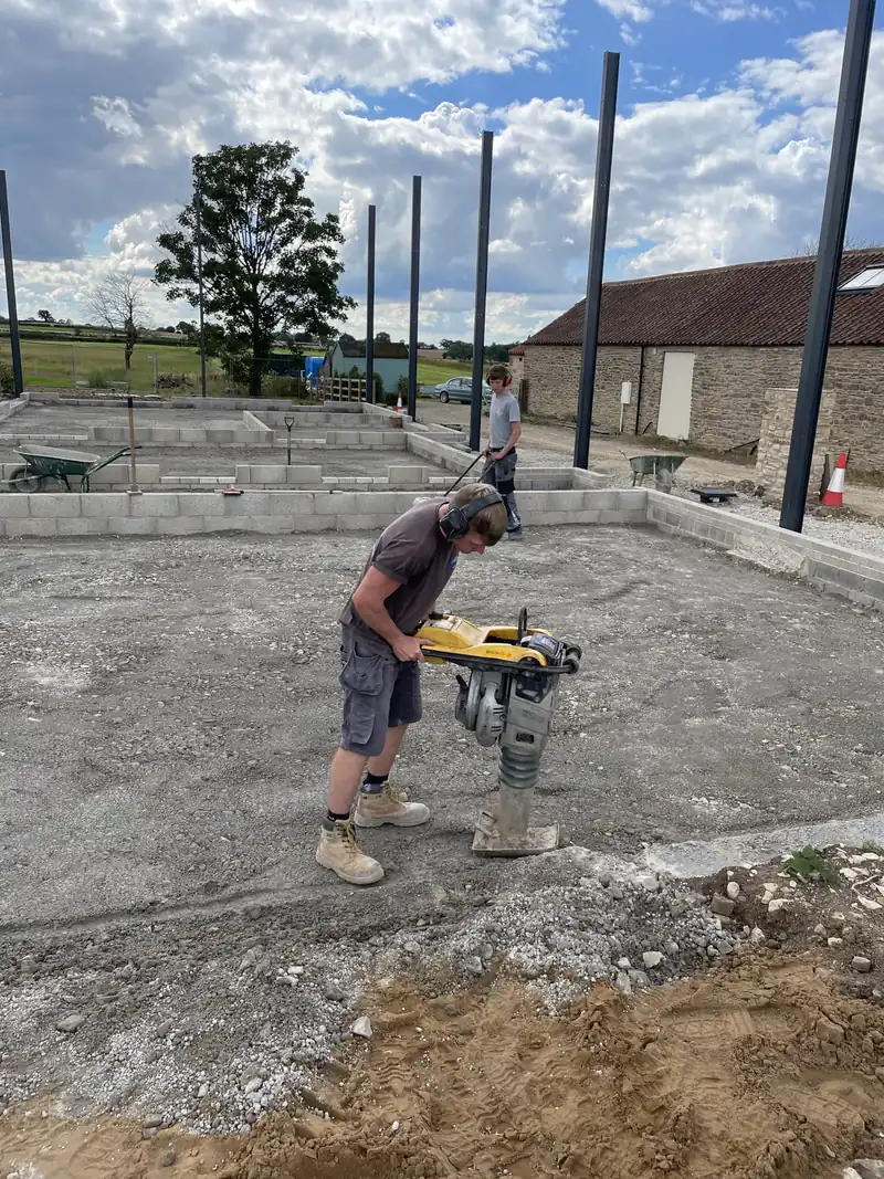 New build at the groundworks stage