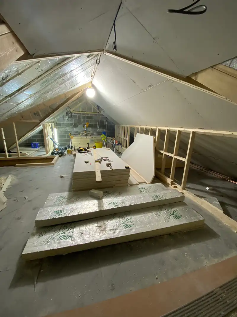 Loft being framed out with new stud walls
