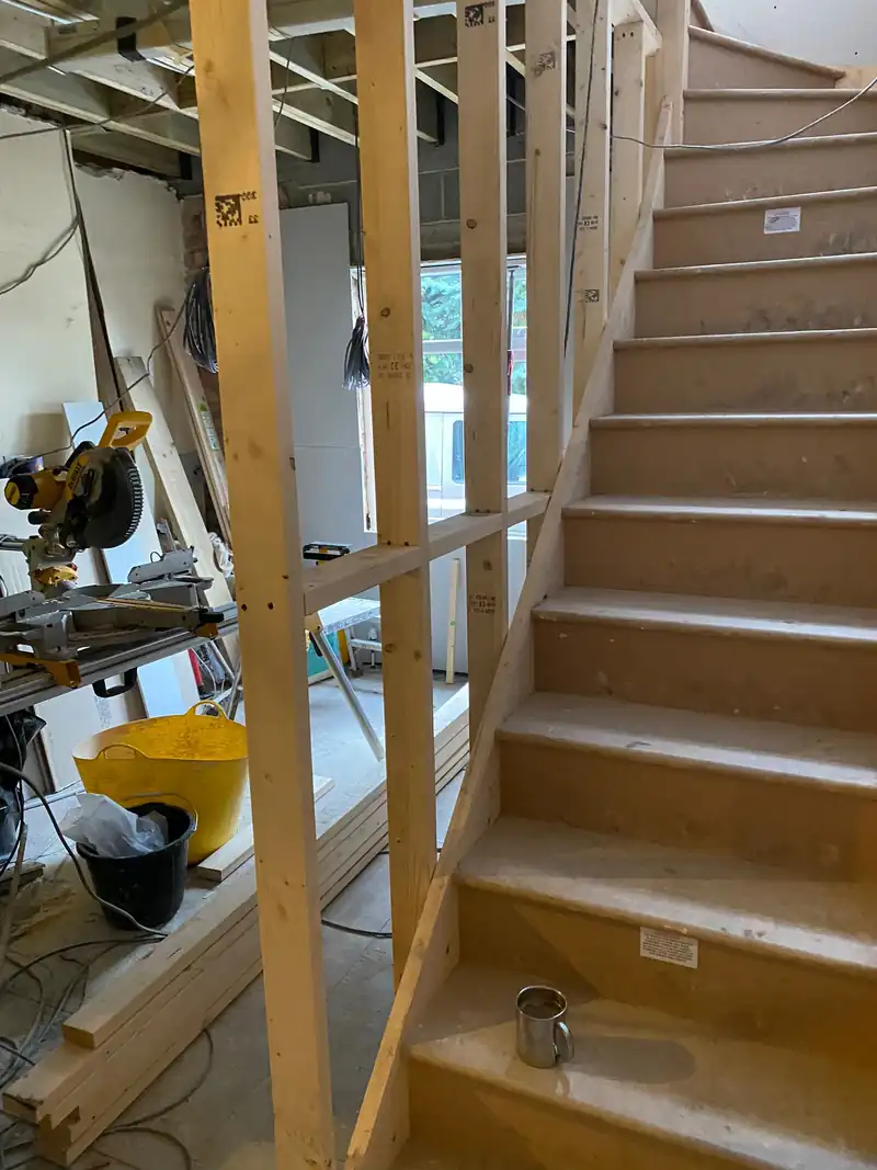 New staircase up into a converted loft