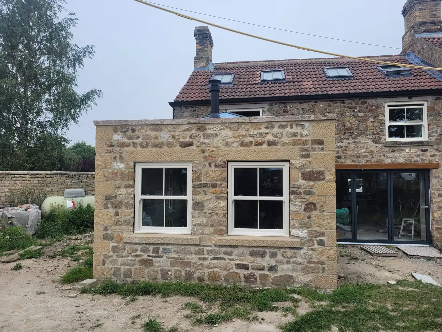 Stone extension on a farmhouse