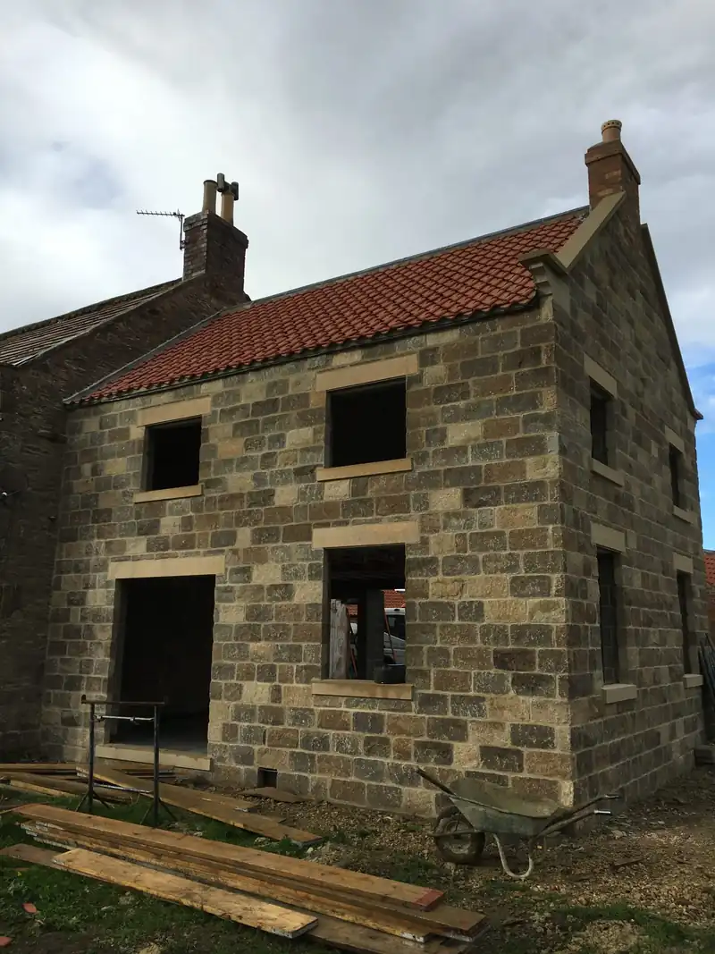 Stone shell of a new house