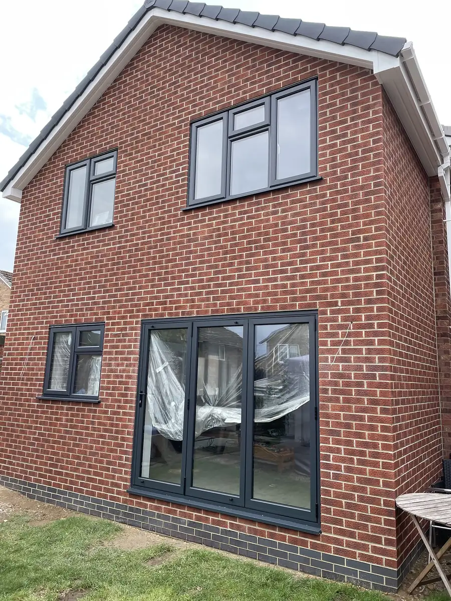 Two storey brick extension